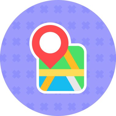 Dosya- outline biçiminde navigasyon pin konumu simgesi