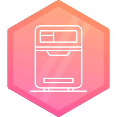 Buzdolabı simgesinin vektör illüstrasyonu