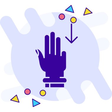 Eldiven ikonu vektörü. İnce çizgi işareti. izole edilmiş sınır sembolü çizimi