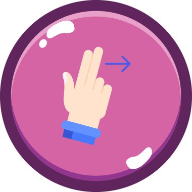 işaret parmağı simgesi ile doldurulmuş ana hat biçimi