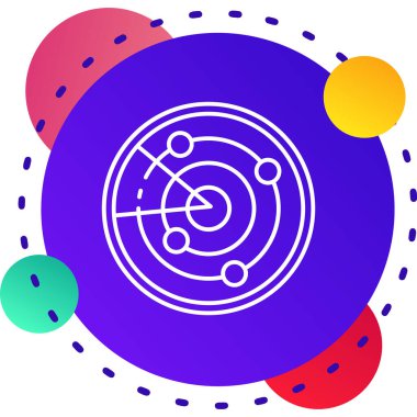 Beyaz arka planda izole edilmiş Ay ve yıldız ikonu ile dünya gezegenini renklendirmek. Gradyan dinamik şekiller. vektör.