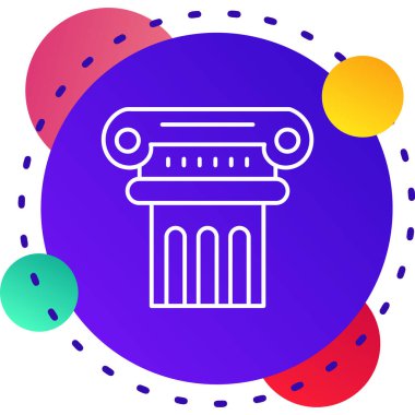 Renkli Meksika sombrero simgesi beyaz arka planda izole edildi. Geleneksel Meksika. Gradyan daire düğmesi. vektör illüstrasyonu