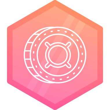 Bir altıgen dairesinin vektör modern illüstrasyonu