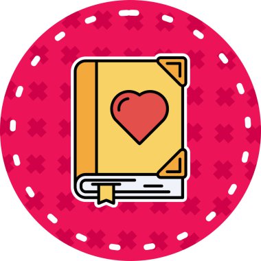 kart aşk kalp simgesi - taslak biçimi