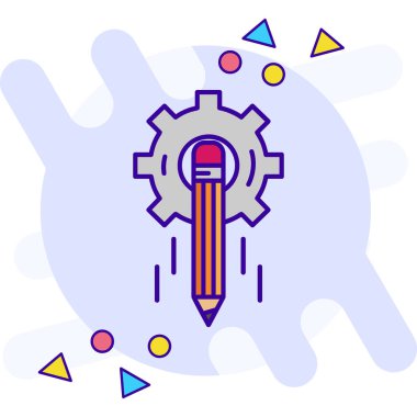 dişli ayarı simgesi - taslak biçimi