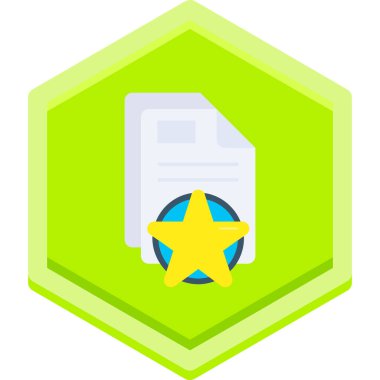 Rozet ödülü ikonu düz stil