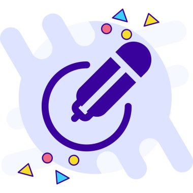 mikrofon simgesi. Web için mikrofon vektör simgelerinin özet çizimi