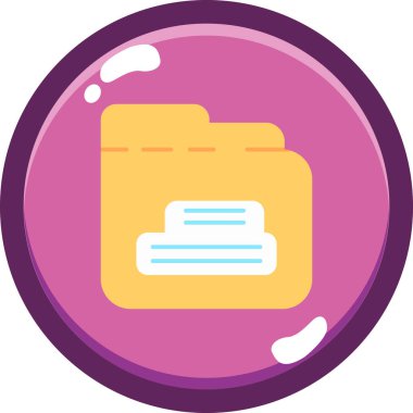 Belge. Web simgesi basit illüstrasyon