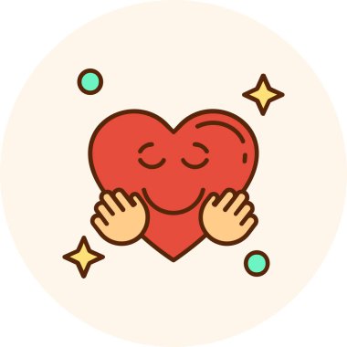 Kalp. Web simgesi basit tasarım