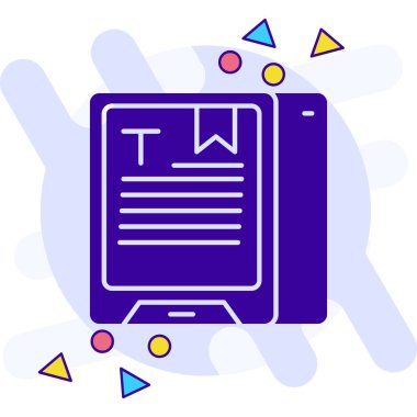 Belge. Web simgesi basit illüstrasyon