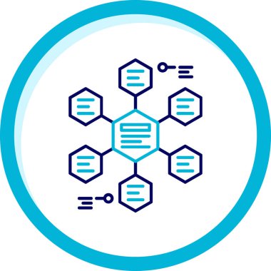 Bir DNA simgesinin vektör illüstrasyonu