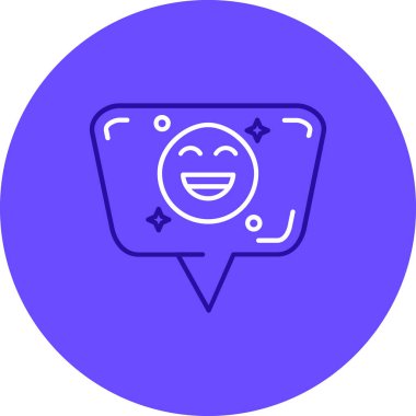 Beyaz arka planda izole edilmiş çizgi komedi teatral maske ikonu. vektör