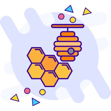 bal arısı bal peteği simgesi