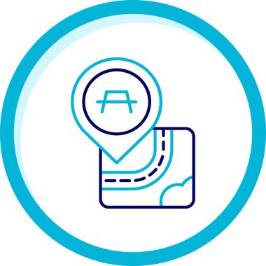 Yol simgesi, vektör illüstrasyonu