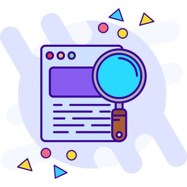 Arama motoru optimizasyon simgesi doldurulmuş ana hatlar biçiminde