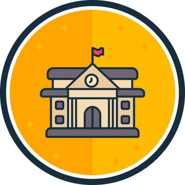 Üniversite binası vektör simgesi