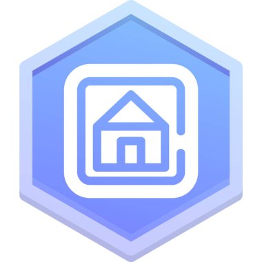 Ev simgesini, basit vektör çizim