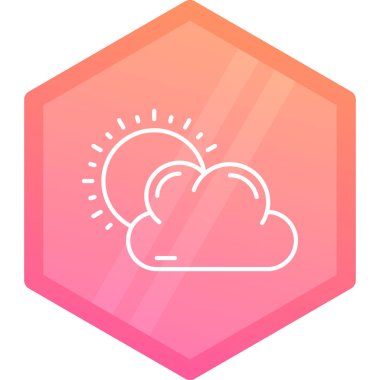 vektör bulut simgesi, basit illüstrasyon