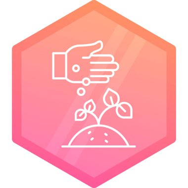 Bir bitki simgesinin vektör illüstrasyonu