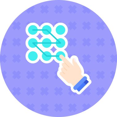 Kar Tanesi simgesi ile el, basit vektör illüstrasyonu