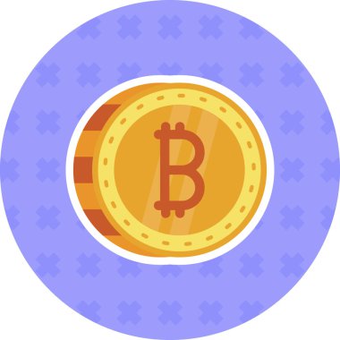 Düz biçimli kripto para kripto para birimi simgesi