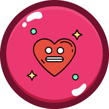 Bir kalp simgesinin vektör illüstrasyonu