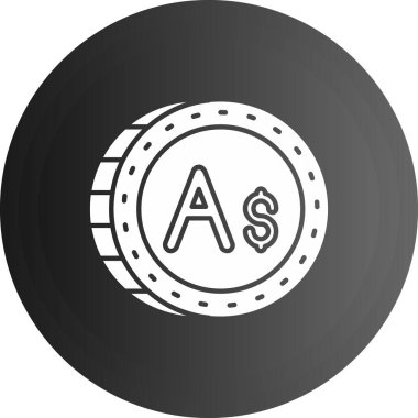 Para için. Basit düz vektör ikonu çizimi. pictograph