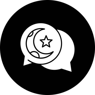 Ay ikonu vektör illüstrasyonu