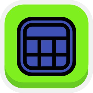 Yuvarlak köşeli kare düğme