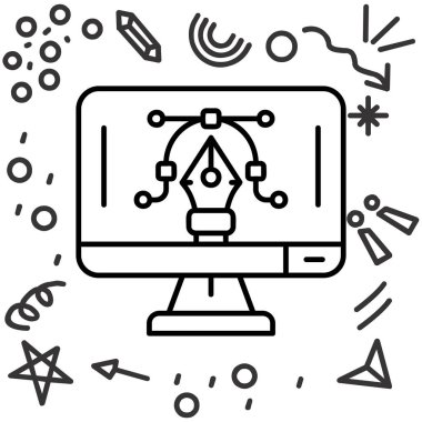 Web geliştirme kutsal kişilerin resmi, vektör çizim