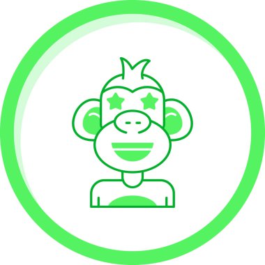 modaya uygun basit izole edilmiş arkaplanda maymun simgesi