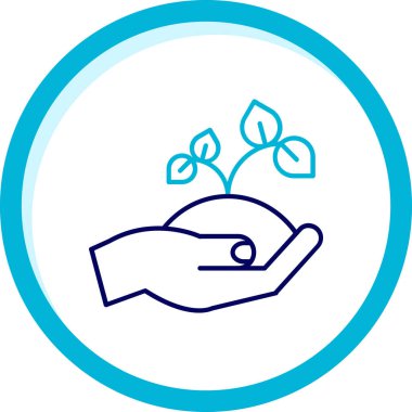 Bir bitki simgesinin vektör illüstrasyonu