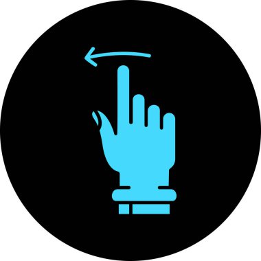 Eldiven ikonuyla el. vektör illüstrasyonu