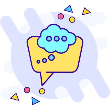 İleti sohbet balonu vektör illüstrasyon tasarımı