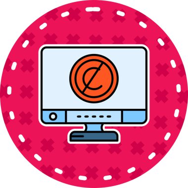 Kumarhane. Web simgesi basit illüstrasyon