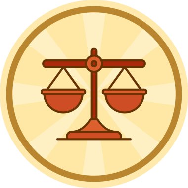 adalet simgesi vektör illüstrasyonu