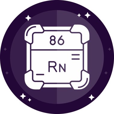 Bir kimyasal elementin bir simgesinin vektör çizimi