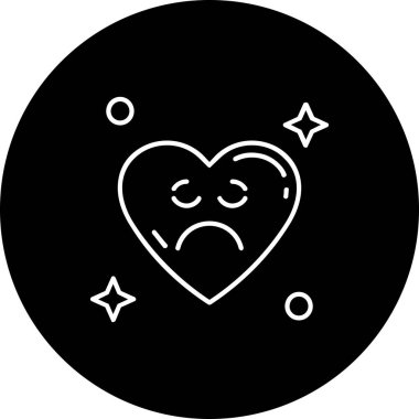 Üzücü emoji ico vektörü