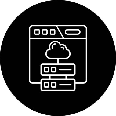 bulut depolama simgesi, vektör illüstrasyonu