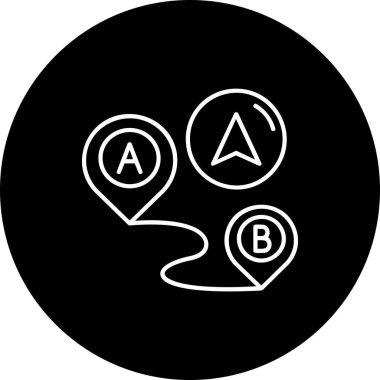 harita simgesi vektör illüstrasyonu