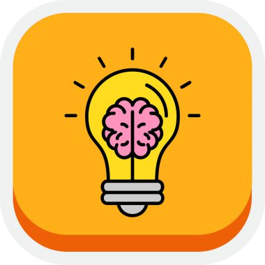 yaratıcı beyin fikri simgesi, vektör tasarımı