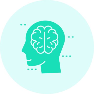 beyin ikonu vektör illüstrasyonu