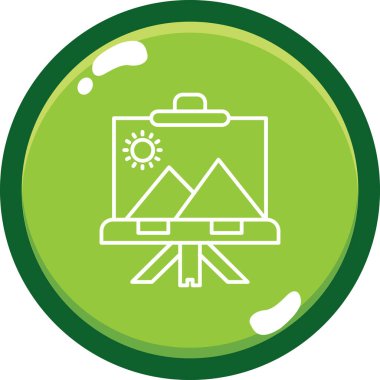 Doğa simgesinin vektör illüstrasyonu