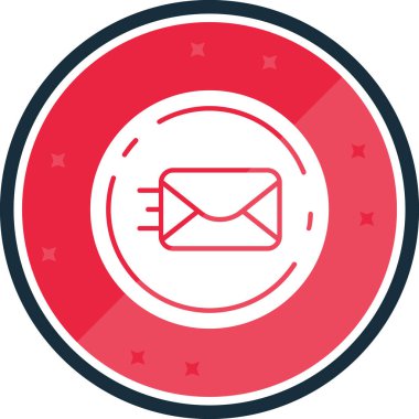 e- posta iletisi simgesi, vektör illüstrasyonu