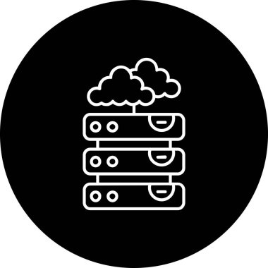 Bulut simgesi vektör illüstrasyonu