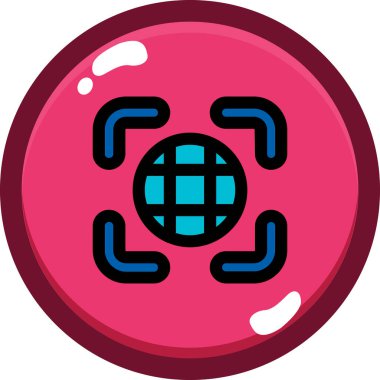 oyun topu simgesi vektör çizimi çizimi