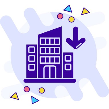 Hastane. Web simgesi basit illüstrasyon