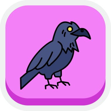 kuş simgesi, vektör illüstrasyonu