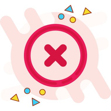 Dur işareti simgesi. Dur işareti. vektör illüstrasyonu