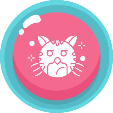 Kedi. Web simgesi basit illüstrasyon